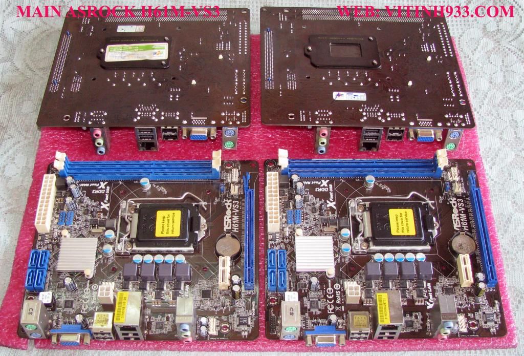 main Asrock H61M-VS3, bảo hành FPT 03/2016 .. có số lượng 10. Giá rẻ !