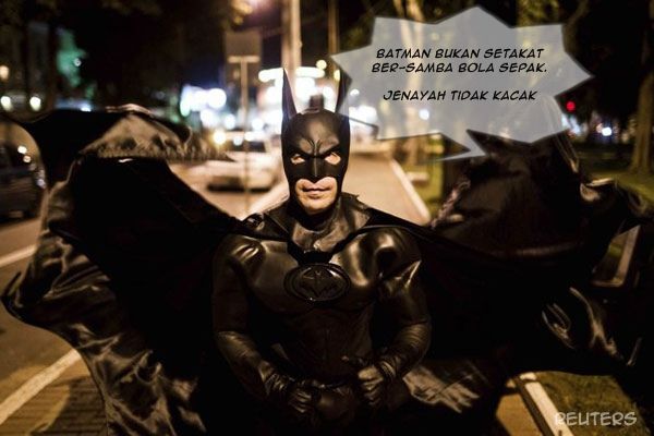 Pesanan Batman Brazil jenayah tidak kacak