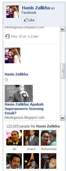 Lelaki kacak yang like Facebook Fan Page Hanis Zalikha
