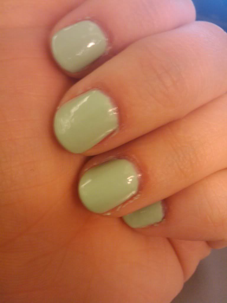 revlon, minted, pastel nails, green