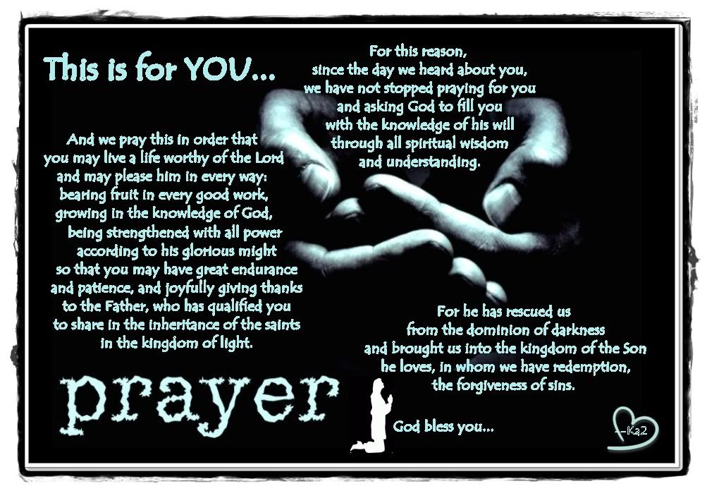 Praying for you...