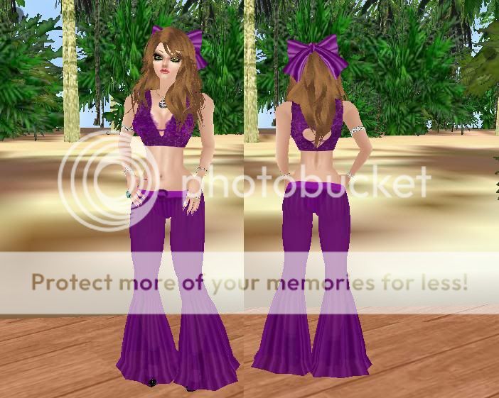 pf purple palazzo outfit