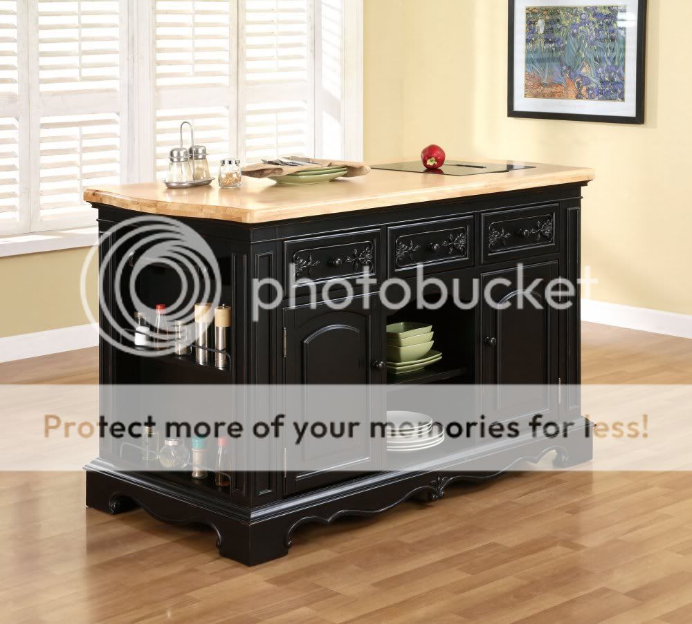   Furniture Black Pennfield Kitchen Island 318 416 081438427232  